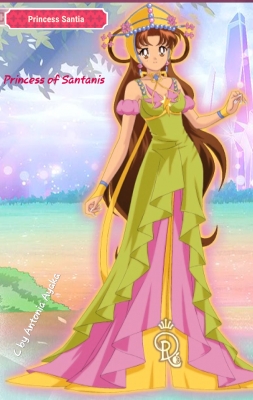 zu Deutsch Schöne Mädchenkriegerin Sailor Moon Sailor Santia (Princess Santia, Fan Art by Antonia)