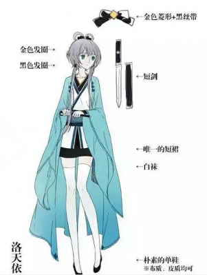 Vocaloid LUO TIANYI Kostüme (The Age of Sword and Blade)