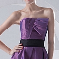 A-Line Criss-Cross Sash Ribbon Knee-Length Ball Gown Dress (D33)