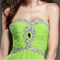 A-Line Jewel Neck Line Crystal Ball Gown Dress (A47)