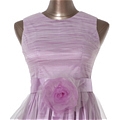 A-Line Scoop Neck Flower Prom Dress (D227)