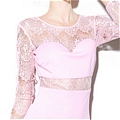 A-Line Scoop Neck Lace Prom Dress (D246)