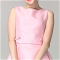 A-Line Square Straps Sleeveless Bow Short Mini Dress