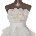 A-Line Strapless Flower Prom Dress (D209)