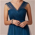 A-Line Strapless Ruching Ball Gown Dress (A240)