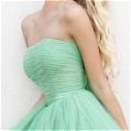 A-Line Strapless Ruching Knee-Length Party Dress
