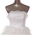 A-Line Strapless Tiers Ball Gown Dress (D197)
