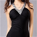 A-Line V-neck Beading Ball Gown Dress (B93)