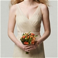 A-Line V-neck Sash Ribbon Floor-Length Ball Gown Dress