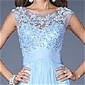 Ball Gown Bateau Beading Floor-Length Prom Dress