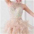 Ball Gown Criss-Cross Applique Sweep Brush Train Party Dress