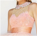 Ball Gown Halter Sequins Knee-Length Prom Dresses (C03)
