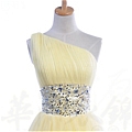 Ball Gown One Shoulder Ruching Floor-Length