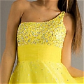 Ball Gown One Shoulder Beading Short Mini Prom Dress