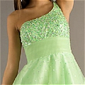 Ball Gown One Shoulder Crystal Short Mini Cocktail Dress