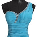 Ball Gown One Shoulder Ruching Prom Dress (B114)