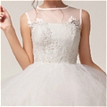 Ball Gown Square Straps Sleeveless Pearl Knee-Length Ball Gown Dress