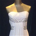 Ball Gown Strapless Crystal Ball Gown Dress (D110)