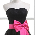 Ball Gown Strapless Sash Ribbon Knee-Length Ball Gown Dresses Little Black Dress