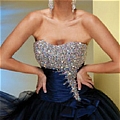 Ball Gown Strapless Sequins Prom Dress (D131)