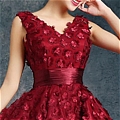 Ball Gown Straps Flower Prom Dress (D230)