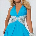 Ball Gown V-neck Crystal Ball Gown Dress (D109)