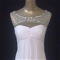 Princess Scoop Neck Crystal Evening Dress (D114)