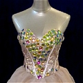 Princess Strapless Crystal Cocktail Dress (D152)