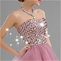 Princess Strapless Crystal Cocktail Dress (D231)