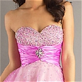 Princess Strapless Crystal Short Mini Ball Gown Dress