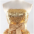 Princess Strapless Sash Ribbon Ball Gown Dress (B107)