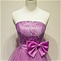 Princess Strapless Bow Knee-Length Prom Dress