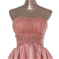 Princess Strapless Sash Ribbon Short Mini Ball Gown Dress
