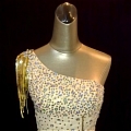 Sheath Column One Shoulder Crystal Prom Dress (A136)