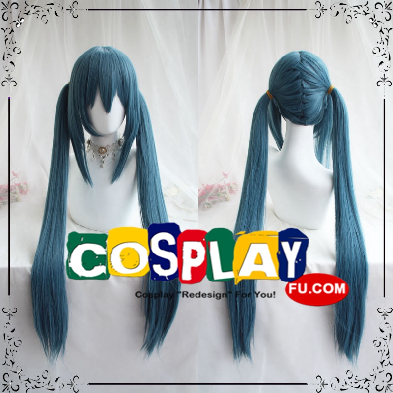 Cosplay Lungo Diritto Verde Twin Pony Tails Parrucca (846)