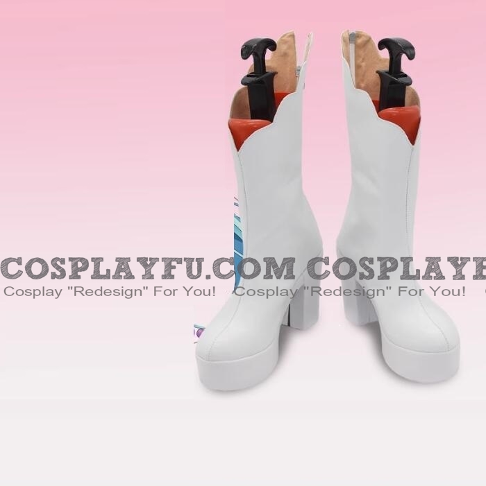 Cosplay Medium White Boots (013)