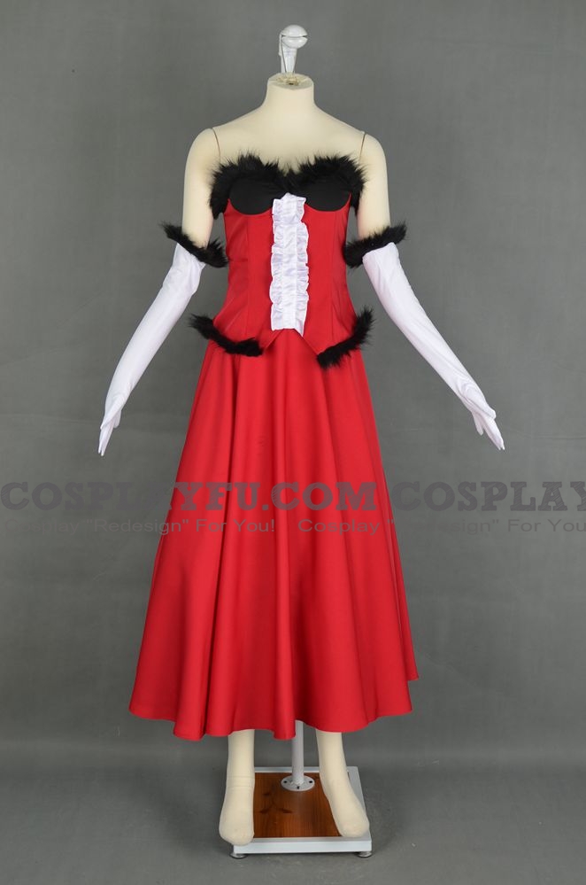 Shinobu Cosplay Costume (Red Dress) from Bakemonogatari