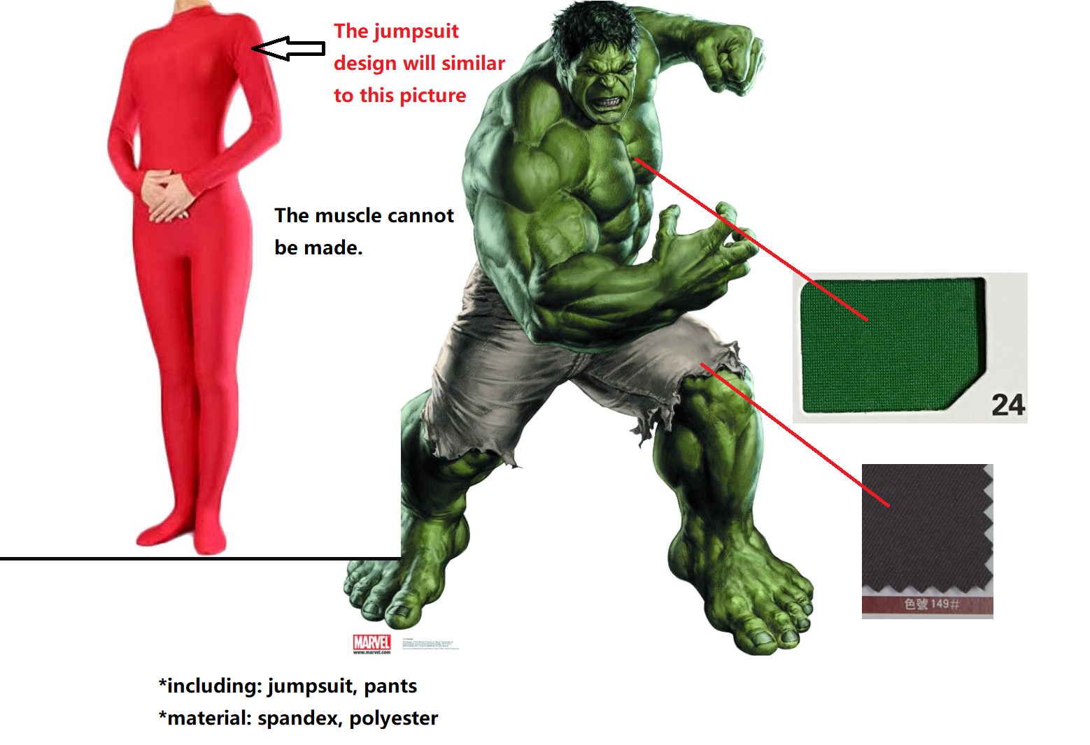 Hulk Cosplay Costume from Hulk