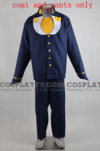 JoJo's Bizarre Adventure Josuke Higashikata Costume (Coat and Pants)