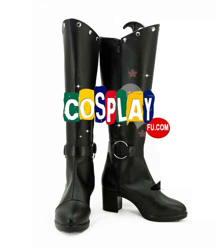 Cosplay Lolita Long Black Boots (552)