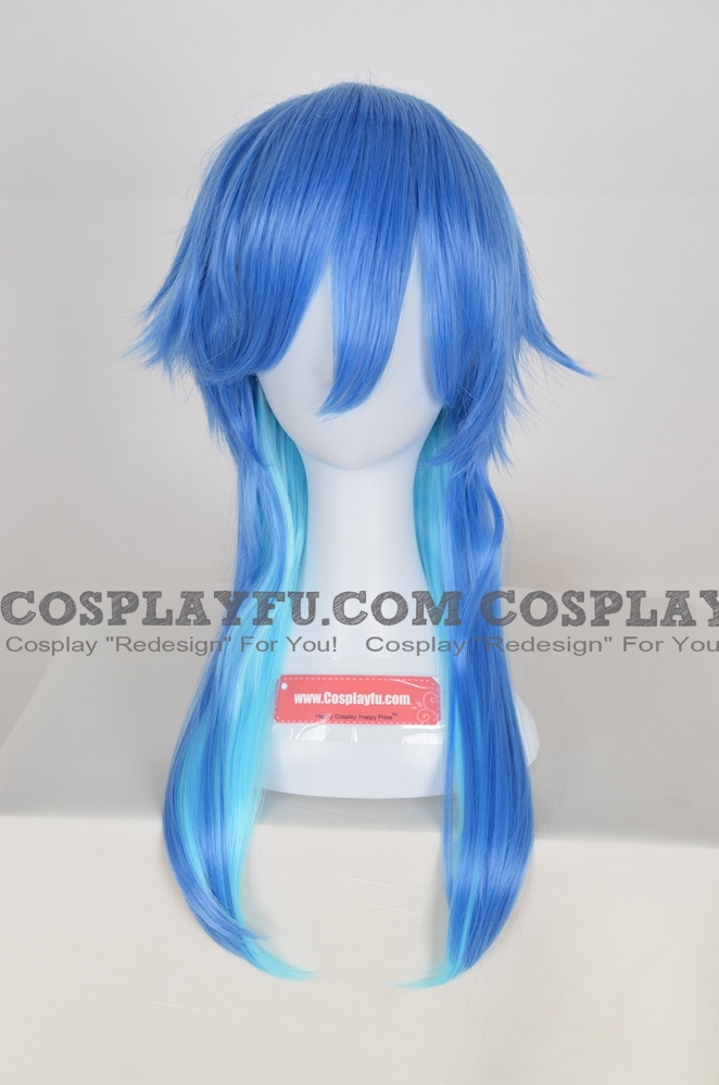 Long Straight Mixed Blue Wig (1338)