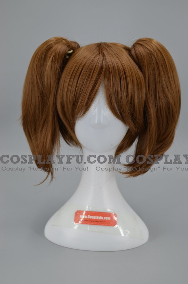 Short Twin Pony Tails Brown Wig (2187)