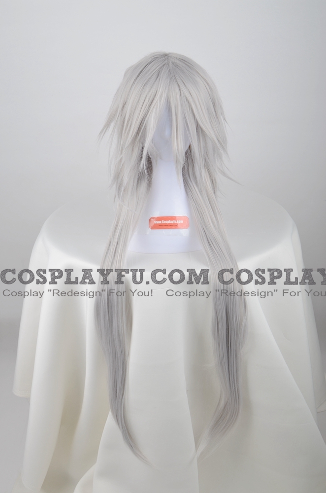 100 cm Long Spike Silver Wig (2516)
