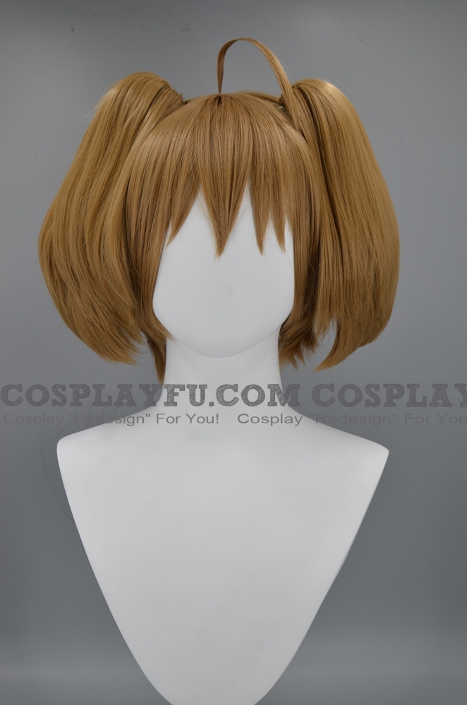 Short Twin Pony Tails Brown Wig (3644)