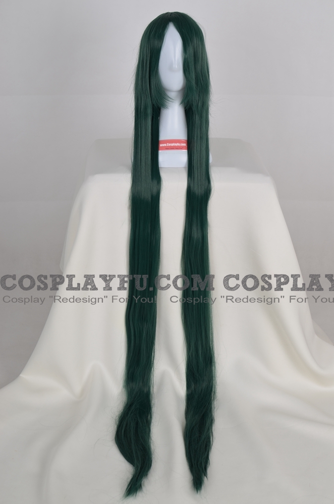 150 cm Long Straight Green Wig (3134)