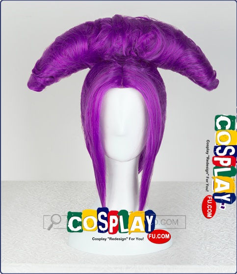 Short Purple Bun Wig (4337)
