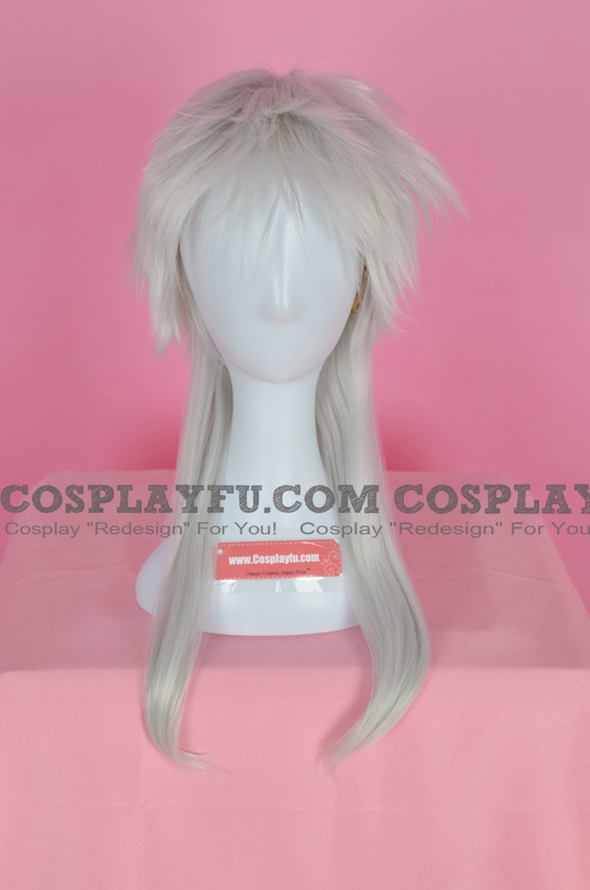Medium Straight Silver Grey Wig (5744)
