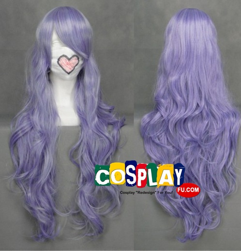 Long Curly Purple Wig (7078)
