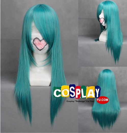 Long Straight Blue Wig (6369)