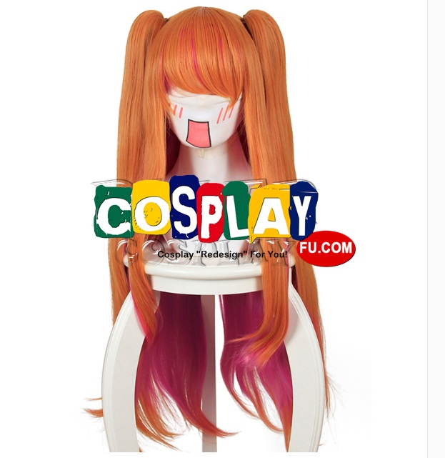 Long Straight Twin Tail Orange Wig (8271)